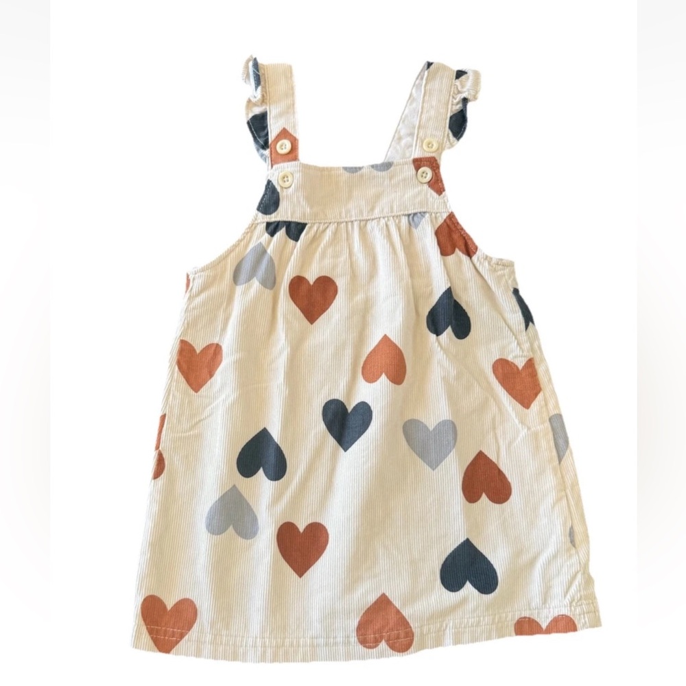 Carter's Baby Girl Dress Corduroy Cream Hearts - 24 months